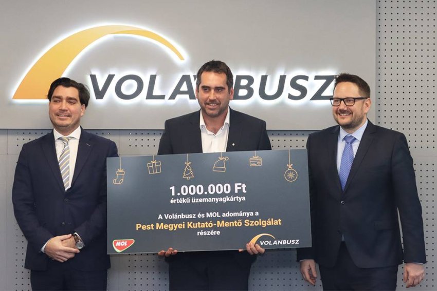 A Volánbusz és a MOL 5 millió forinttal támogatja a civil szervezeteket